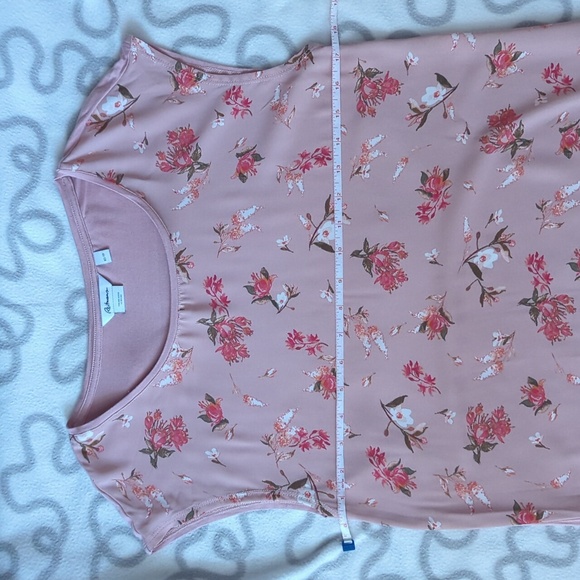 Blush floral print blouse, size xs - Picture 4 of 5